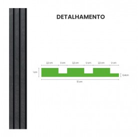 Painel Ripado Autocolante Urban Black 10m Rpdol07 Meu Rodape