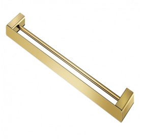 Porta Toalha Bastao Duplo 67,6cm Flat Ouro Pol 01013743 Docol