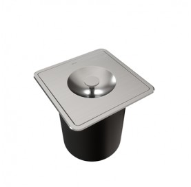 Lixeira de Embutir Quadrada Q255 6l Inox Escovado 01611716 Docol