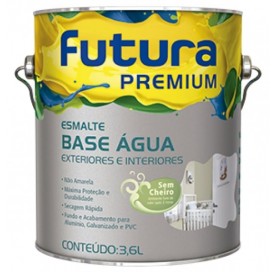 Tinta Esmalte Base D'agua Preto 3,6lt Futura