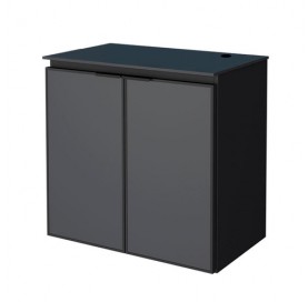 Gabinete Aco Umbu Preto Vidro pr C/vidro 101497 Cozimax