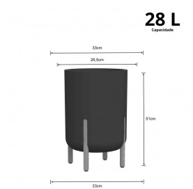 Vaso Cilidrico Decore 34 Chumbo Jvcde34 Japi