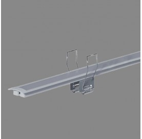 Perfil de Embutir Nano p/ Fitas Led 2m Branco Lm2497 Luminatti