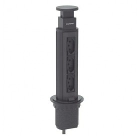 Torre de Embutir 3 Modulos de Energia Preto 06910.0100.79 Soprano