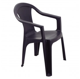 Cadeira c/ Braco Ilhabela Matte Preta 92205/509 Tramontina