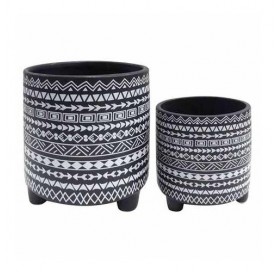 cj de Cachepots de Ceramica 2pcs Tn0258 Cross