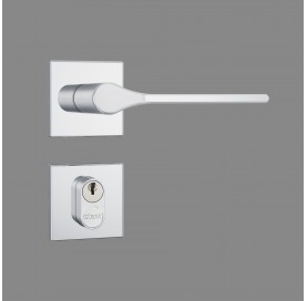 Fechadura 803/25 Ext Quadrada Cromado Roseta de Inox 38415 Stam