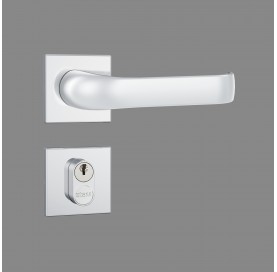 Fechadura 803/37 Ext Quadrada Cromado Roseta de Inox 41856 Stam