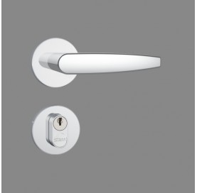 Fechadura 803/33 Ext Redonda Cromado Roseta de Inox 40403 Stam