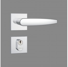 Fechadura 803/33 Ext Quadrada Cromado Roseta de Inox 40415 Stam