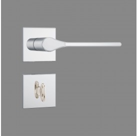 Fechadura 823/25 wc Quadrada Cromado Roseta de Inox 38572 Stam