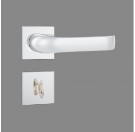 Fechadura 823/37 wc Quadrada Cromado Roseta de Inox 41858 Stam