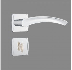 Fechadura 823/13 wc Quadrada Cromado Roseta de Inox 37327 Stam