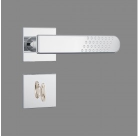 Fechadura 823/21 wc Quadrada Cromado Roseta de Inox 38560 Stam