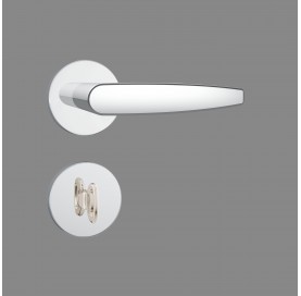 Fechadura 823/33 wc Redonda Cromado Roseta de Inox 40450 Stam