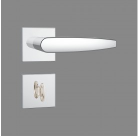 Fechadura 823/33 wc Quadrada Cromada Roseta de Inox 40456 Stam