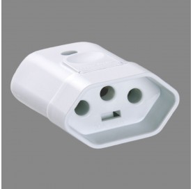 Plugue Femea 2p+t 20a 250v Branco 57402055 Tramontina