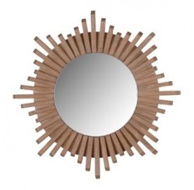 ESPELHO DECORATRIVO EM MADEIRA MARROM BO0047 CROSS