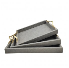 Conj de Bandejas de Couro Sint Al0028 Cross