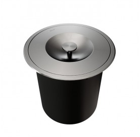 Lixeira de Embutir Redonda (0)255 6l Inox Escovado 90016118016 Docol