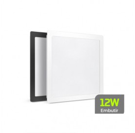 Luminaria Embutir Quadrada Preta Backstage Led 12w 6500k Lumanti