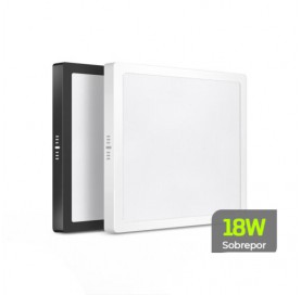 Luminaria Soprepor Quadrada Preta Backstage Led 18w 6500k Lumanti