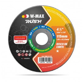 Disco Corte Aco Inox W-max Rush 115x1,0x22 5986211151 Wurth
