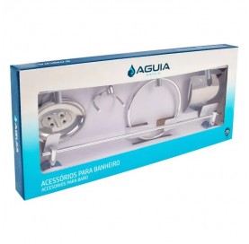 Kit Acessorios p/ Banheiro 05 Pecas 6600 Aguia Metais