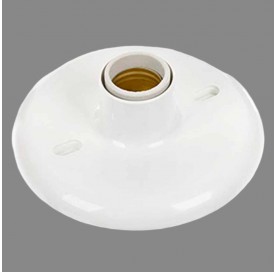Plafon Plastico 60w c/ Soquete Branco B107 Apoio