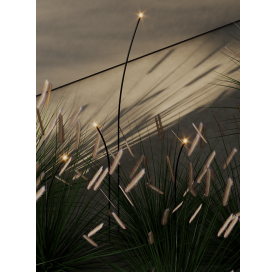 Balizador Capim 70cm 12v 3000k Preto Bz19801-pr Bella Italia